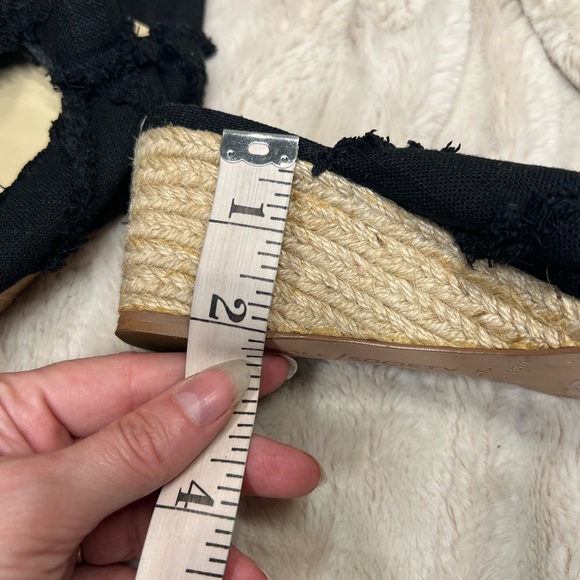 Sole Society Fabric Knot Slip On Espadrille Wedges in Black Size 7 - Picture 8 of 8
